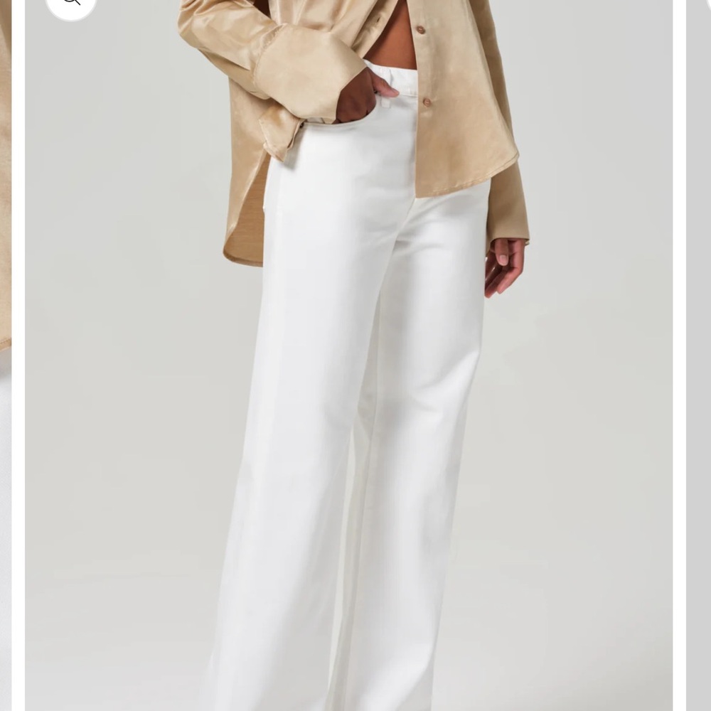 Citizens Of Humanity White Wide Leg Pants